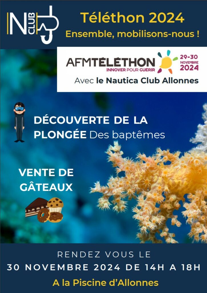 Le Mans Plongée Téléthon
Allonnes Plongée
Sarthe Plongée